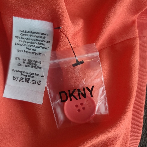 DKNY Persimmon Women's Size Extra Large Blazer Double Breasted 2 Button NWT - Picture 10 of 15